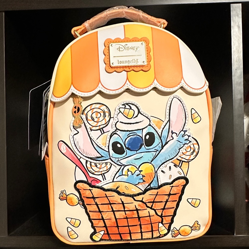 Loungefly Disney Lilo & Stitch Candy Corn Sundae Stitch Mini Backpack